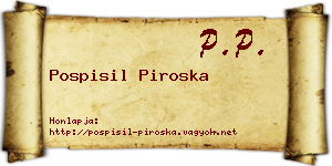 Pospisil Piroska névjegykártya